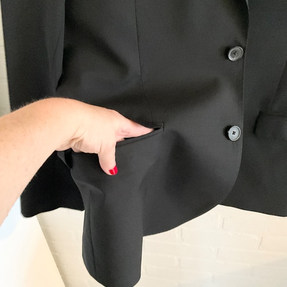 J. Lindeberg Men’s Blazer Hopper Hi-Tech Class Wool Black single breasted Sz 42R - Picture 7 of 15